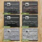 Grabplatte matt satiniert, Ornament horizontal und Schrift aus Aluminium | Modell 35