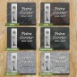 Grabplatte matt satiniert, Pusteblume und Schrift aus Aluminium | Modell 26
