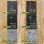 Grabplatte matt satiniert, Kreuz und Schrift aus Aluminium | Modell 23