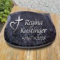 Grabkissen poliert, Cassiopeia/Kreuz/Herz und Schrift in Aluminium | Modell 20 Grabkissen poliert, Cassiopeia/Kreuz/Herz und Schrift in Aluminium | Modell 20