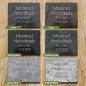 Grabplatte matt satiniert, Schrift in Aluminium | Modell 44 Grabplatte matt satiniert, Schrift in Aluminium | Modell 44