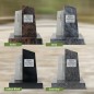 Stele satiniert, mit gravierter Schrifttafel und Designelement Kreuz | Modell 56